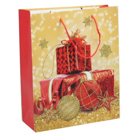 Пакет подарочный 32 х 26 см подарки красные
