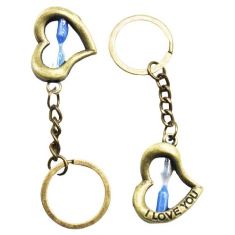 Парні брелоки "Пісочний годинник у сердечках"