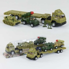 Трейлер игрушечный с военной техникой 2 вида