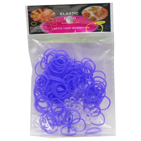 Резинка для плетіння браслетів синя (12 наборів)