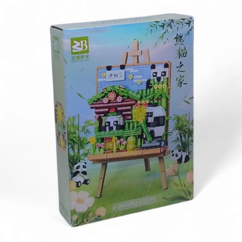 Конструктор Painting: Дом панды, со светом, в коробке