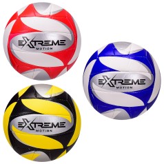 Мяч волейбольный Extreme Motion PU, 280 грамм, MIX 3 цвет., сетка+игла компл. /30/