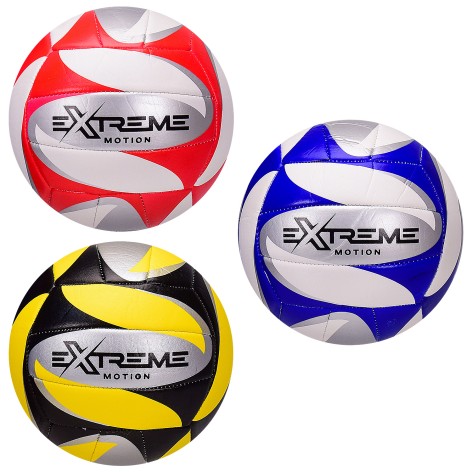 М'яч волейбол. Extreme Motion PU, 280 грам, MIX 3 кольор., сітка+голка компл. /30/
