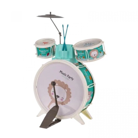 Детская барабанная установка MIC голубая