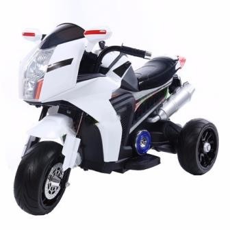 Електромобіль дитячий T-7213 EVA WHITE мотоцикл 2*6V4.5AH мотор 2*20W 96.5*44.5*59.5