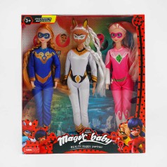 Лялька герої, 3 ляльки, висота 30 см, в кор. 