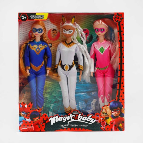 Лялька герої, 3 ляльки, висота 30 см, в кор. 