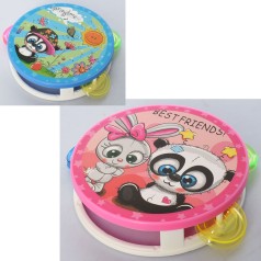 Музичні інструменти бубон, 2 види, п/е, 14,5-3-14,5см 