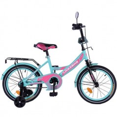 Велосипед детский 2-х колес.16'' 211601(1 шт)Like2bike Sky, бирюзовый, рама сталь, со звонком, руч.тормоз, сборка 75%