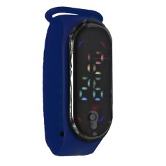 Електронний годинник з кольоровим дисплеєм, синій