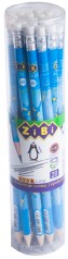 Олівець графітовий ZiBiMAN HB з гумкою, 20 шт. у тубі