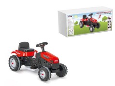 Трактор ЧЕРВОНИЙ "Pilsan", акумулятор 6V, сидіння, що регулюється, колеса з гумовими накладками, в кор. /1/