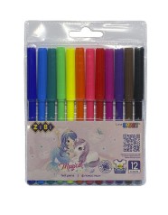 Фломастеры, 12 цв., МАГИЯ, SMART Line 2 шт. в уп. //