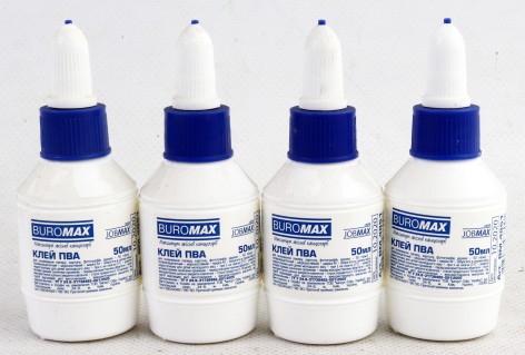 УЦЕНКА 30% Клей ПВА 50 мл, JOBMAX, колпачок-дозатор, 4шт.в уп.