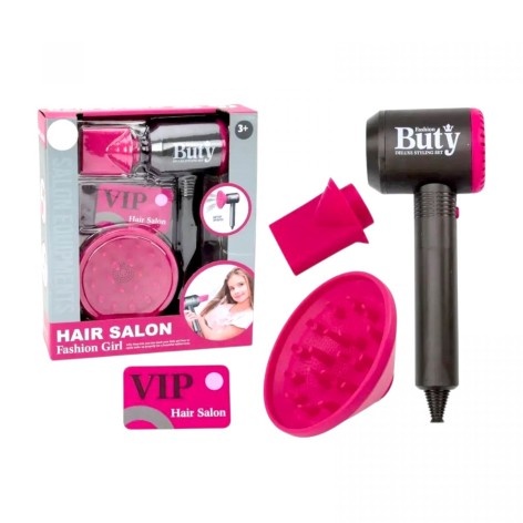 Іграшковий фен Heng Jie Toys видуває повітря 2 насадки на батарейках