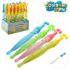 Мильні бульбашки меч, парасолька, 26см, (4колір) 24шт в кор. 21-14-26см  /10