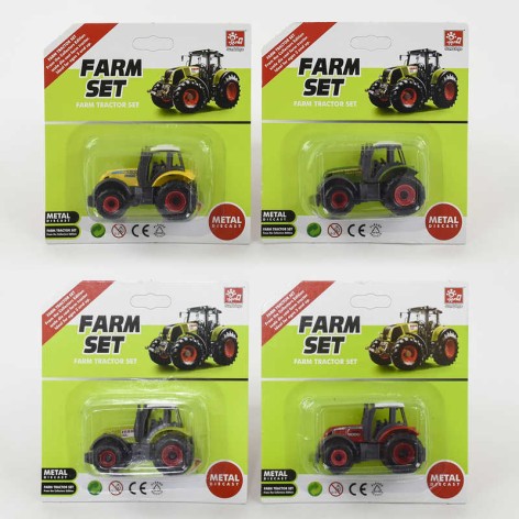 Трактор металопластик 4 види, 1шт на листі 