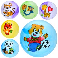 М'яч дитячий 9 дюймів, тварина, 67-73г, ПВХ, мікс видів 