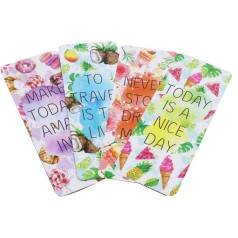 Набор ламинированных закладок фрукты 4 шт