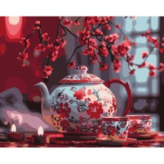 Набір для розпису по номерах "Чай при свічках" 40х50см КНО5704