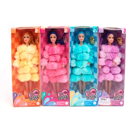 Кукла 30см, шарнирные руки, сумка, 4 цвета, в кор-ке, 12-32-5см 