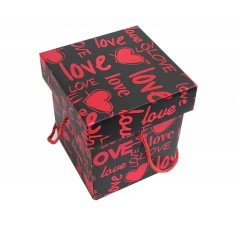 Коробка подарункова, розкладна 16,5*16,5*18см LOVE
