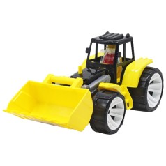Пластиковый трактор черно-желтый