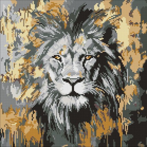 Набор с алмазной мозаикой "Золотой Лев" 40х40см