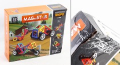 УЦЕНКА 30% Конструктор магнитный, колеса, 32 дет., в кор-це, 29-24,5-8 см. /24/