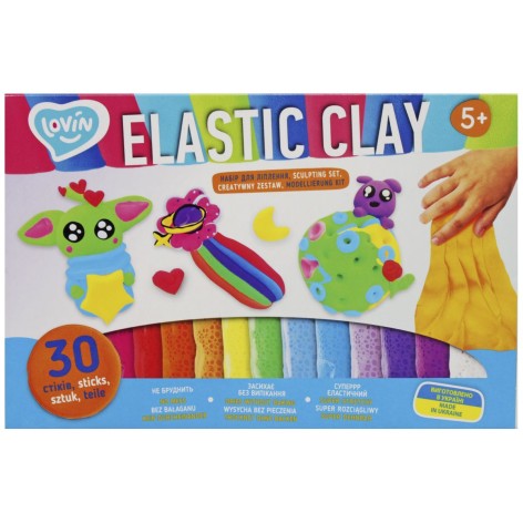 Elastic Clay 30 sticks TM Lovin Набор для лепки с воздушным пластилином