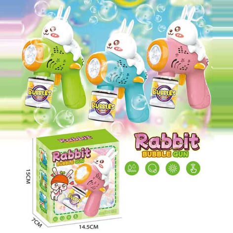 Пистолет с мыльными пузырями автоматический принцип работы, подсветка, бутылочка с мыльным раствором, в кор.,  МИКС ВИДОВ /96-2/