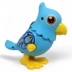 Попугайчик заводной (11 см), голубой