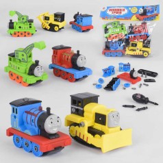 Набір поїздів конструктор, викрутка, 4 штуки в п/е 