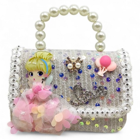 Сумочка детская "Принцесса" 16,5 см (белый)