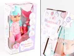 УЦЕНКА 40% Пупс 37см, пьет-какает, горшок, бутылочка, посуда, погремушка, в кор-це, 23,5-40-11см /24/