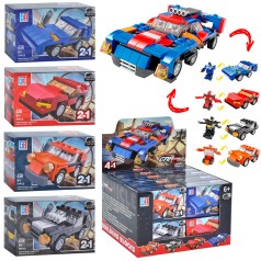 Конструктор транспорт, от 51 дет, (4вида) /12/240/20шт в корр.