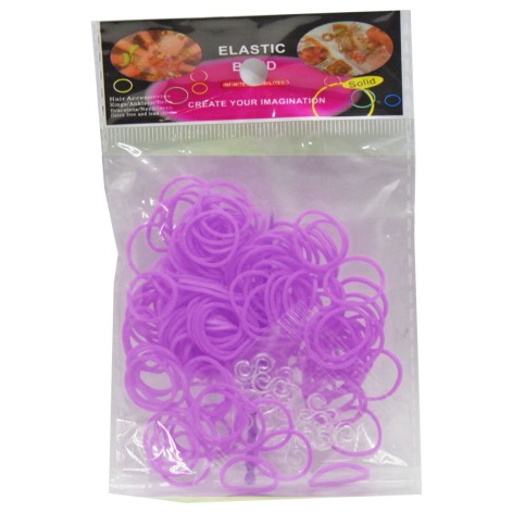 Резинки для плетения, сиреневый (12 наборов)
