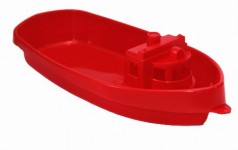 Пластиковый кораблик (красный)