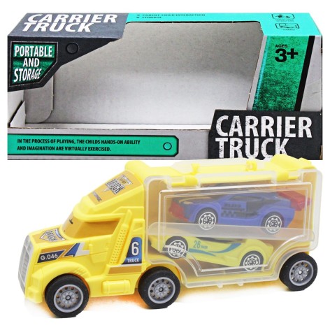 Машинка пластикова "Трейлер", жовтий