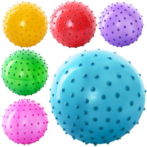 М'яч масажний 3 дюйми, ПВХ, 20г, 6 кольорів