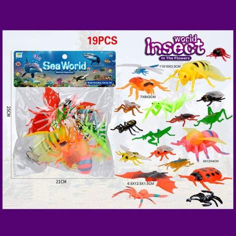 Тварини комахи, 19 шт. п/с 21*25см 