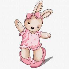 Картина за номерами для дітей "Маленька модниця" Ideyka 25х25 см КНО6116