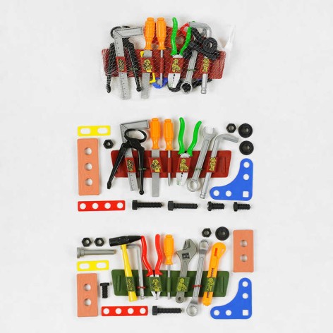 Набір інструментів 2 види, 13 елементів, пояс, тренувальні бруски, у сітці 