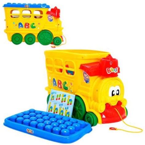 Конструктор-каталка “Поезд”, 46 элементов