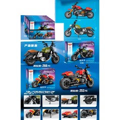 Конструктор мотоцикл, 2 вида (17,2см 253дет, 18,6см 266дет), в кор-це, /10/40/4шт в кор. 35-24,5-21см