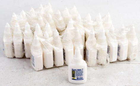 УЦЕНКА 30% КЛЕЙ ПВА 50 мл, ЛЮКС колпачок-дозатор по 5 шт //