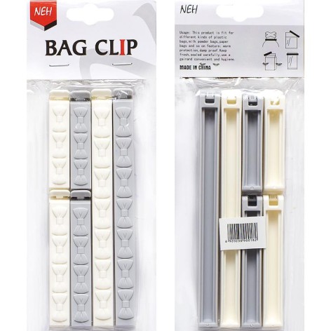 Набір затискачів для пакетів 6шт 628-3069, 16/ 9,5 / 6,5*1,5*1,8см