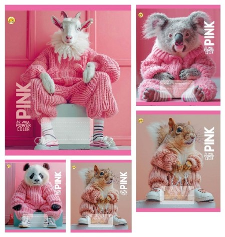 Тетрадь 18 лист.клетка Твердая ТА51208 Pink Power, 20/400, 5к. цена за 20 шт.