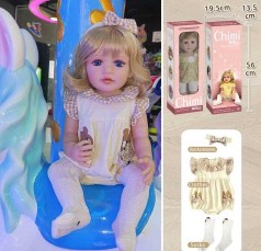 Лялька реборн "Chimi Doll" - 56 см, із щільної гуми, волосся-високотеипературна перука, в кор.