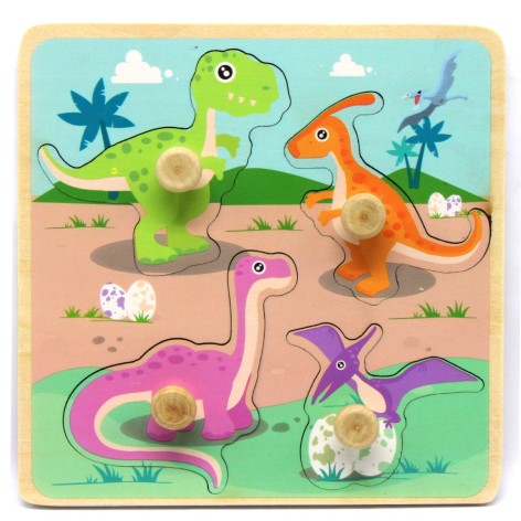 Дерев'яна логічна гра ДИНОЗАВРИ